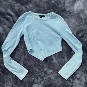 Forever 21 Sky Blue Long Sleeve Crop Top🩵✨